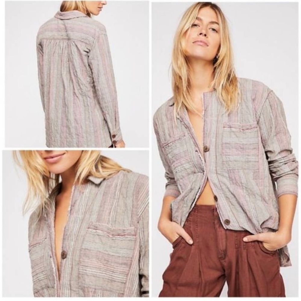free people high tide button up shirt